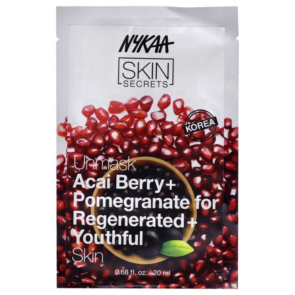 Máscara de lençol Nykaa Naturals: segredos para a pele de açaí e romã