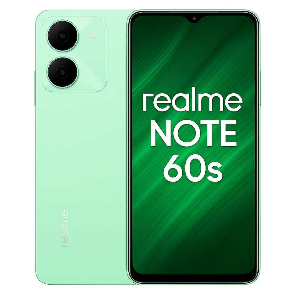 Smartphone Celular Realme Note 60s 4G, 256GB, 8GB RAM, Tela 6,74 HD+ 90Hz, Câmera 32MP IA, Bateria 5000mAh, Android 14, Dual SIM, VERDE