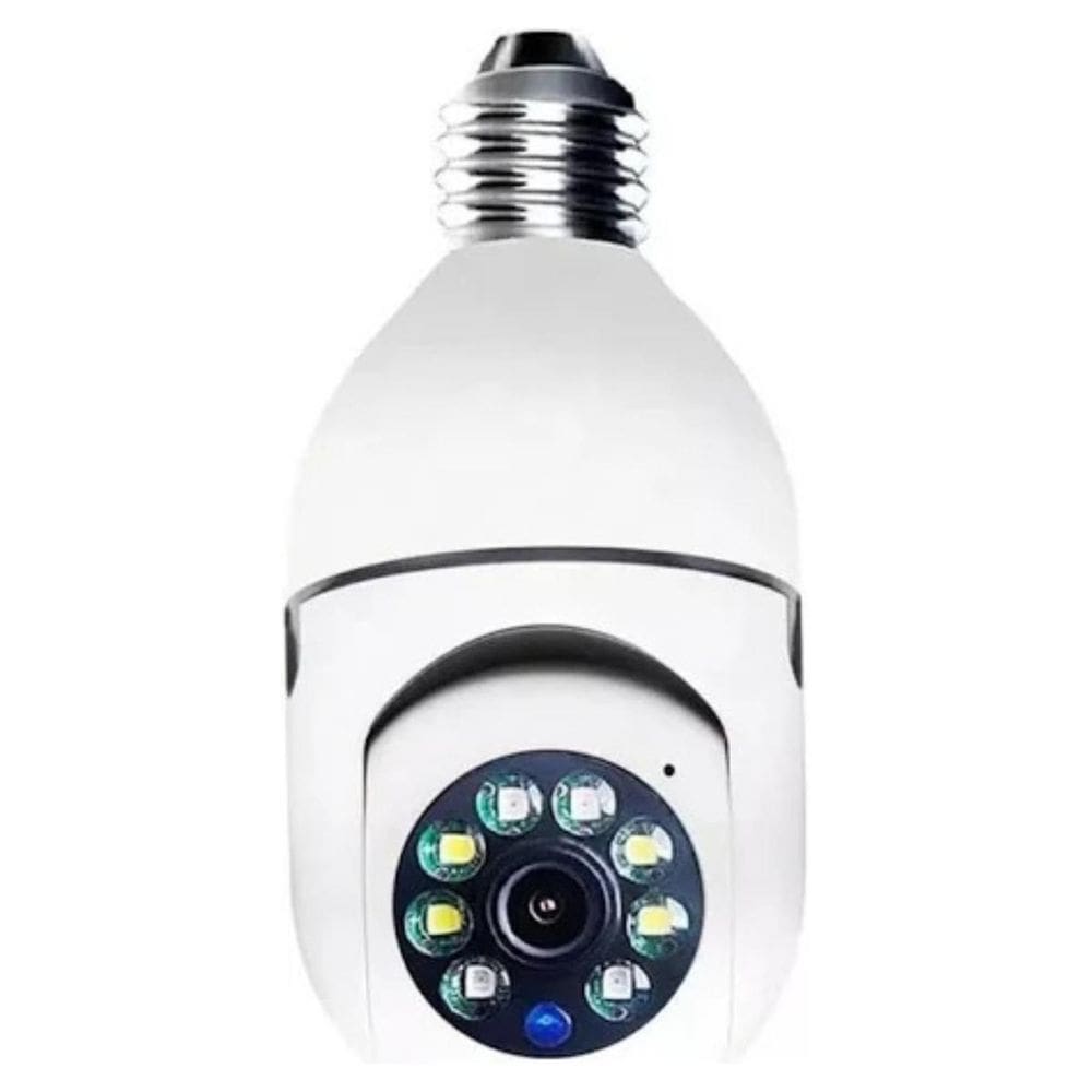 Câmera Wi-Fi Lâmpada 360 Full Hd Com Giro Ptz E Zoom Remoto