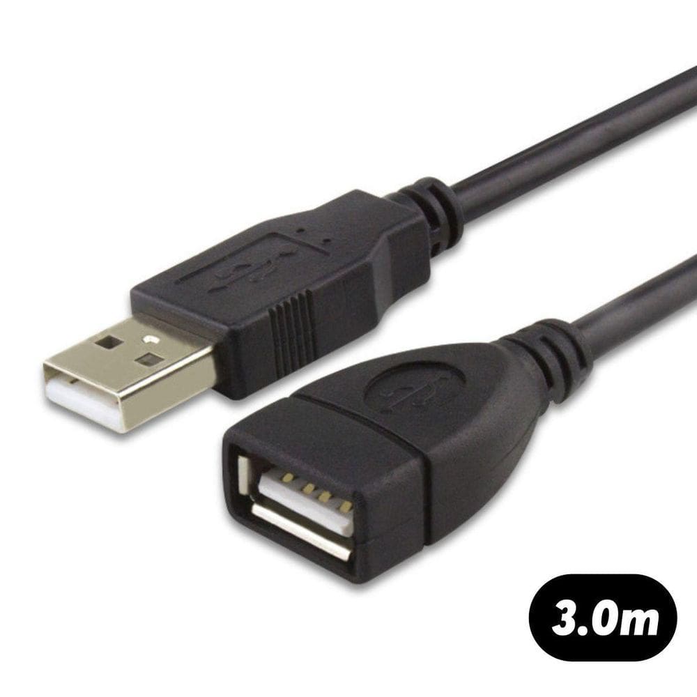 Cabo Fio Extensor Usb 2.0 De 3.0M 3 Metros Com Filtro
