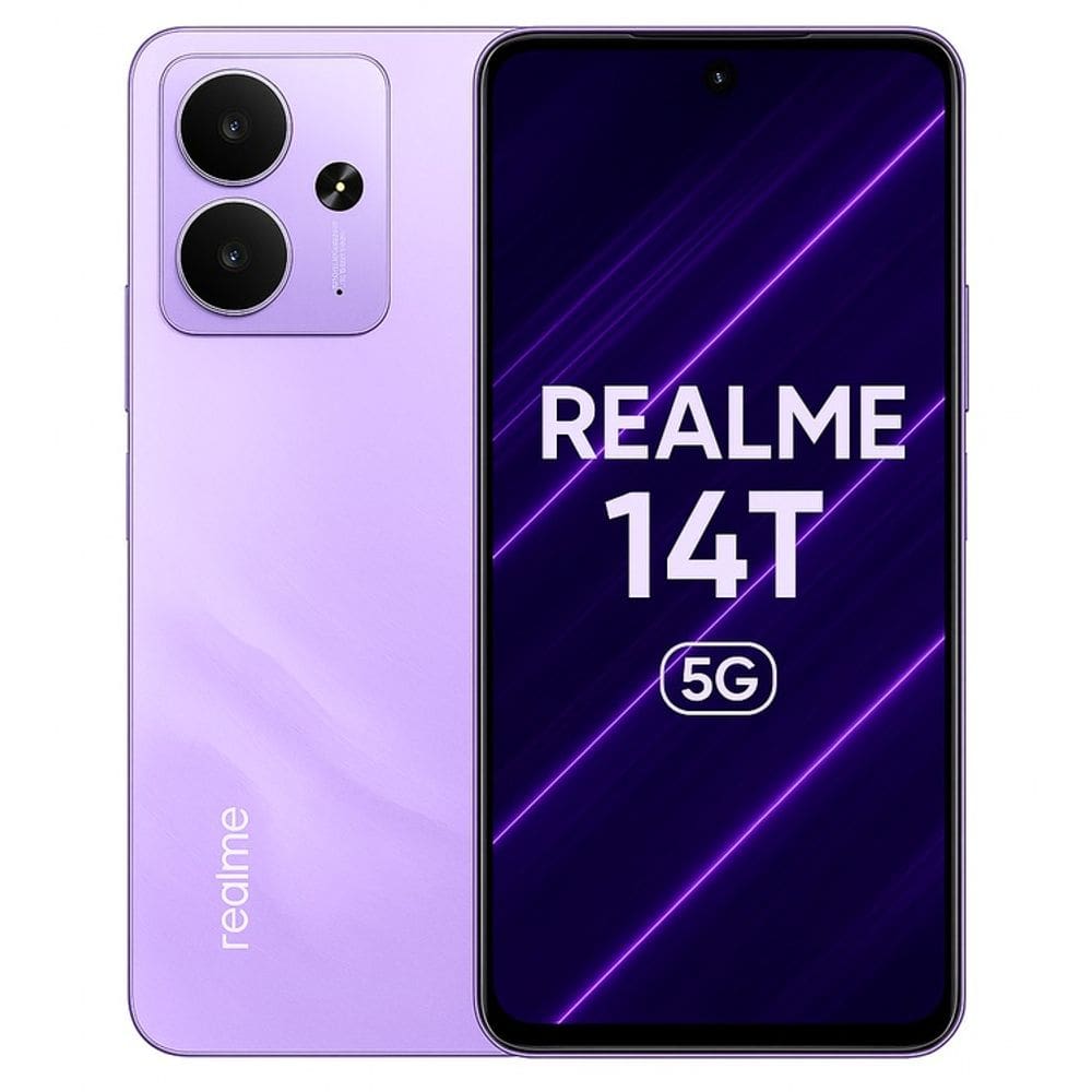 Smartphone Celular Realme 14T 5G 256GB 8GB RAM Android Tela 6.72 Câmera 50MP Bateria 5000mAh Dual SIM Roxo