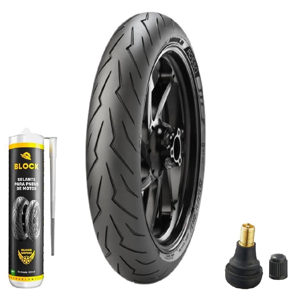Pneu Cb 300 Fazer 250 Cb 250 110/70r17 54w Tl Diablo Rosso 3 Pirelli + Selante + Bico