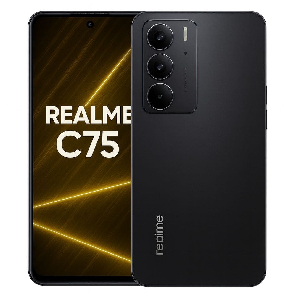 Smartphone Celular Realme C75 256GB 8GB RAM Android Tela 6.72 Câmera 50MP Bateria 5000mAh Dual SIM Preto