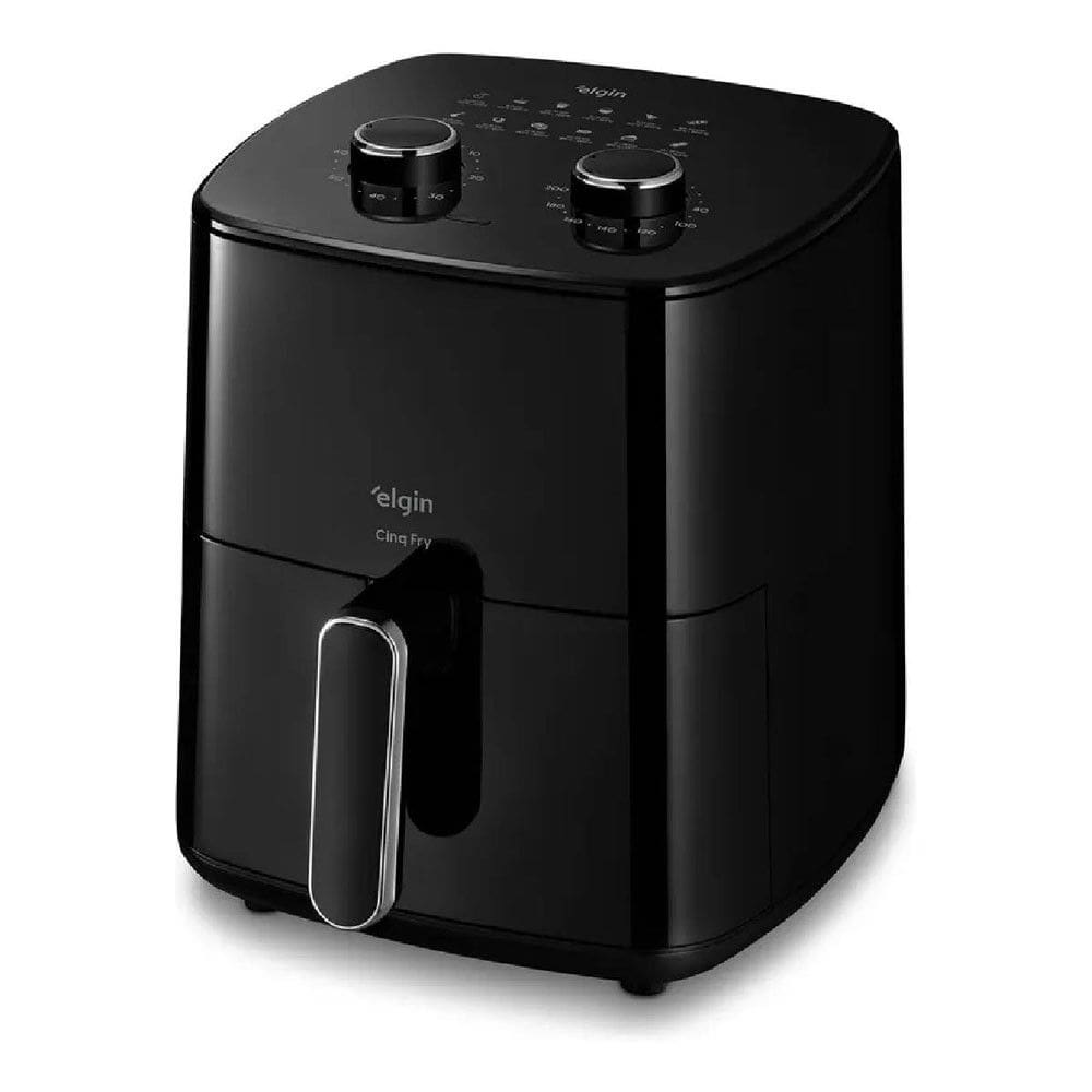 Fritadeira Eletrica Air Fryer Cinq Fry 5 Litros 1.500w Preto Elgin