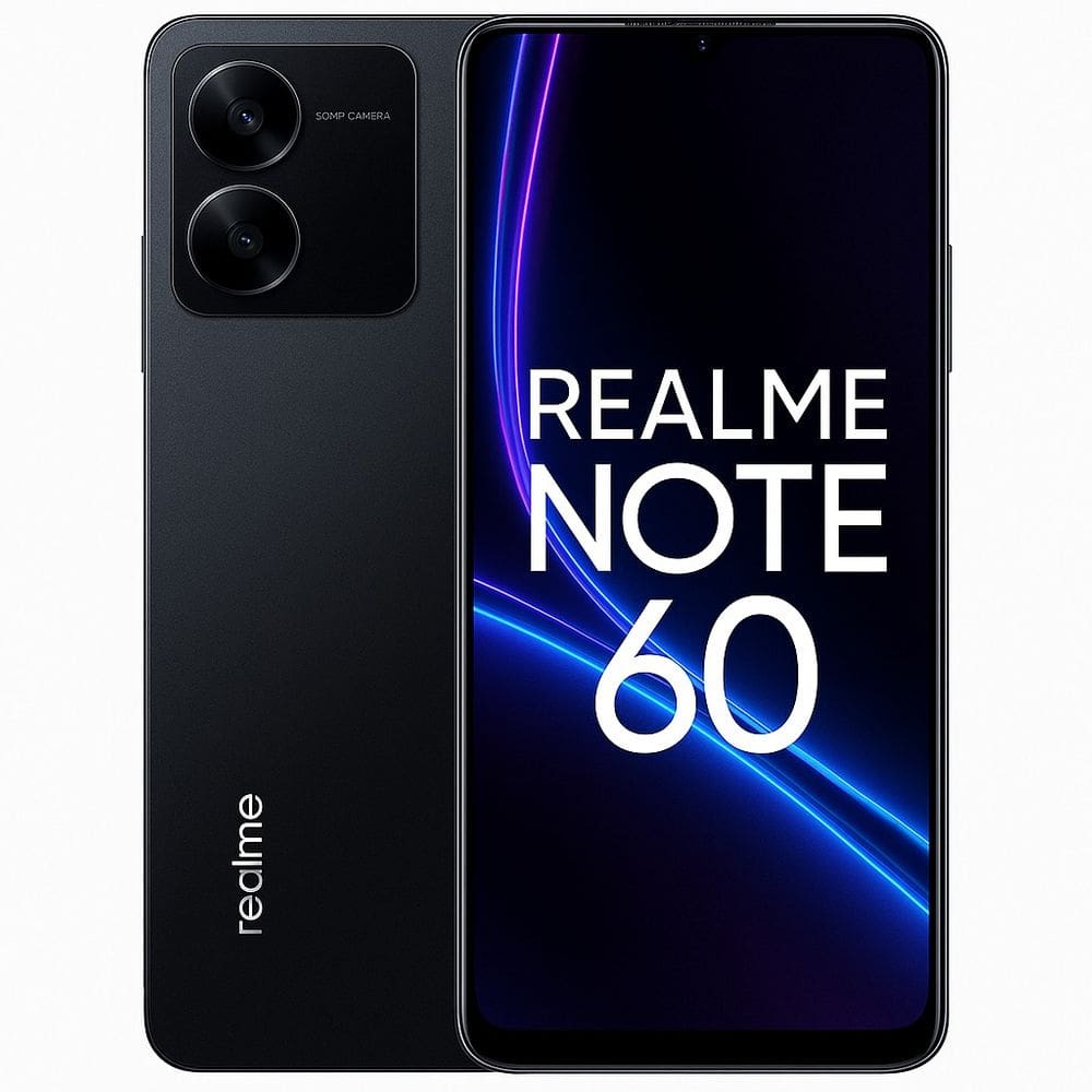 Smartphone Celular Realme Note 60,128GB,4GB RAM,Tela 6,78,Android 14,Cam 50MP,Bateria 5000mAh,Dual SIM, Preto