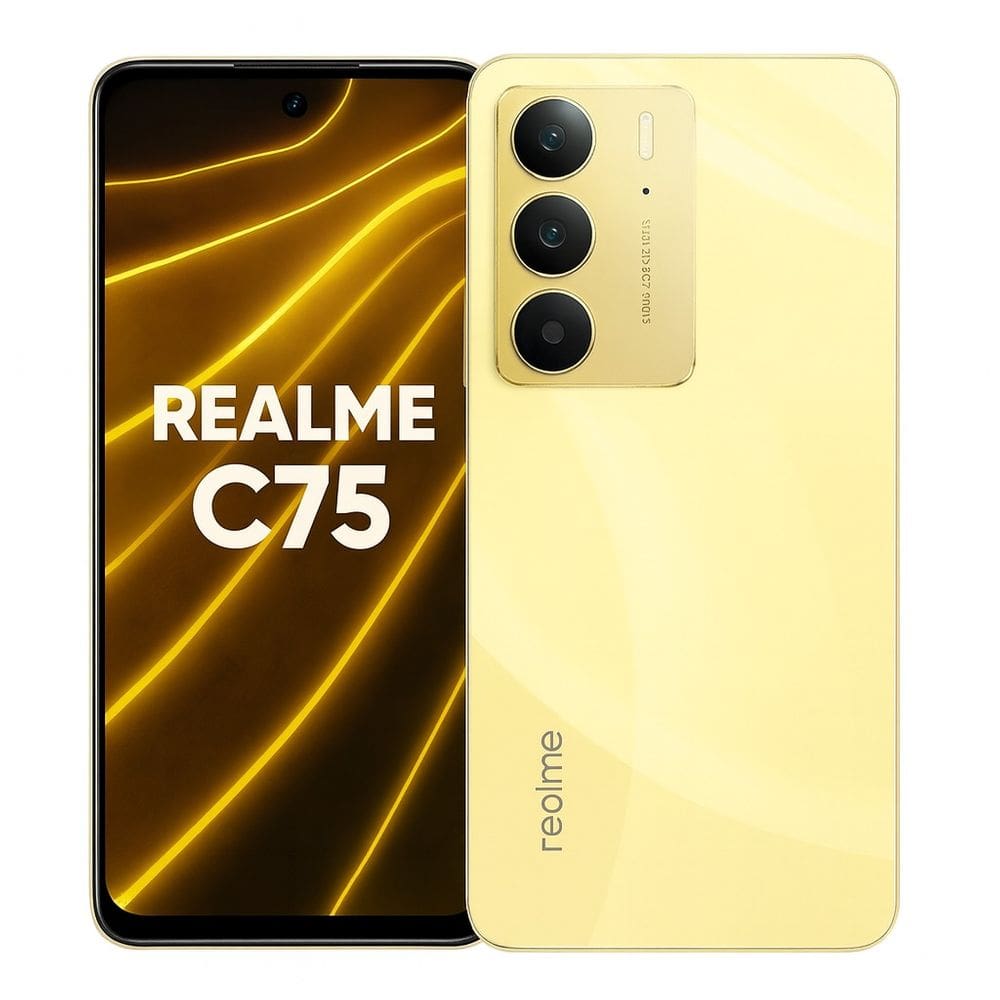 sSmartphone Celular realme C75 256GB 8GB RAM Android Tela 6.72 Câmera 50MP Bateria 5000mAh Dual SIM Dourado