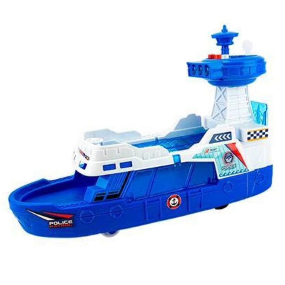 Brinquedo Mega City Marítimo Navio de Patrulha 3+ Anos Luzes Sons e Fricção BBR Toys