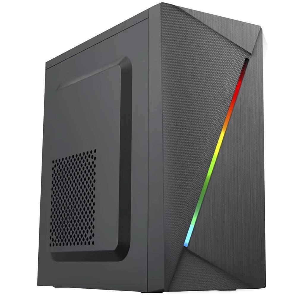 Gabinete Gamer Atx Brx Bm20 Ca-054 Led Rgb Vortex Preto