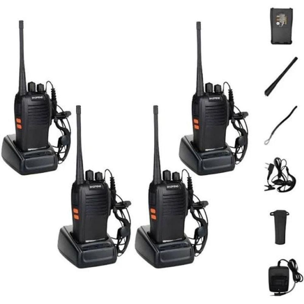 Kit 4 Radio Comunicador Walk Talk Baofeng Bf-777S Talkabout
