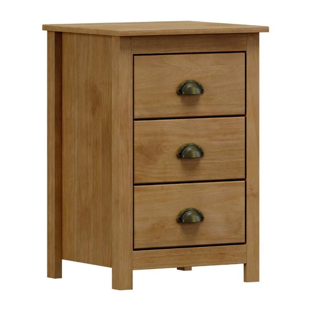 Mesa Cabeceira Em Madeira 3 Gavetas Linha Topázio