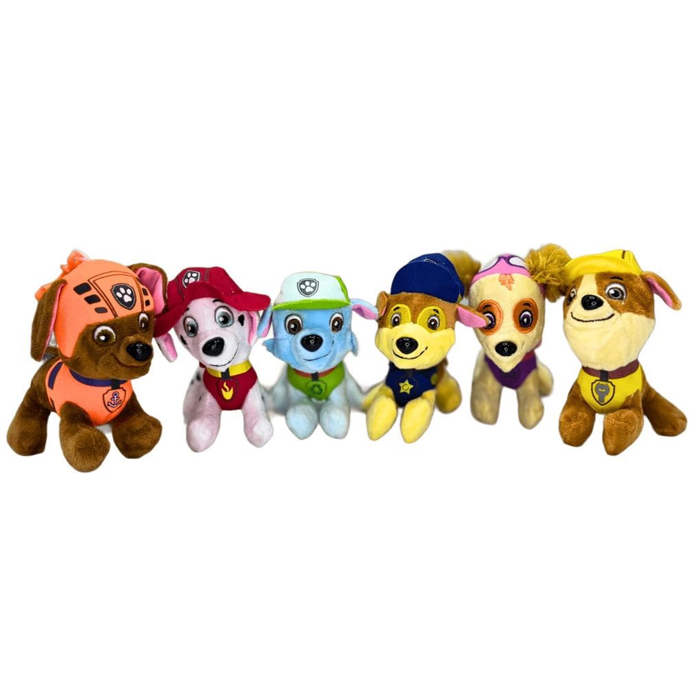 Kit Chaveiro Pelúcia Patrulha Canina Desenho Infantil 15Cm