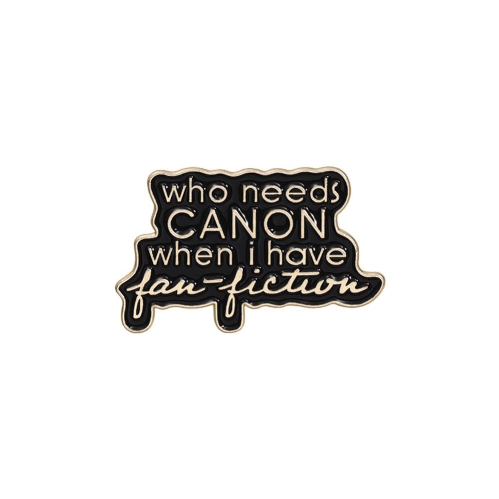 Broche Pin Alloy Lapel P Minimalist Black Quote 3x1,8 cm