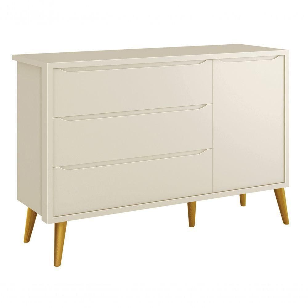 Cômoda Sapateira Théo New Areia Fosco Com Natural - Reller