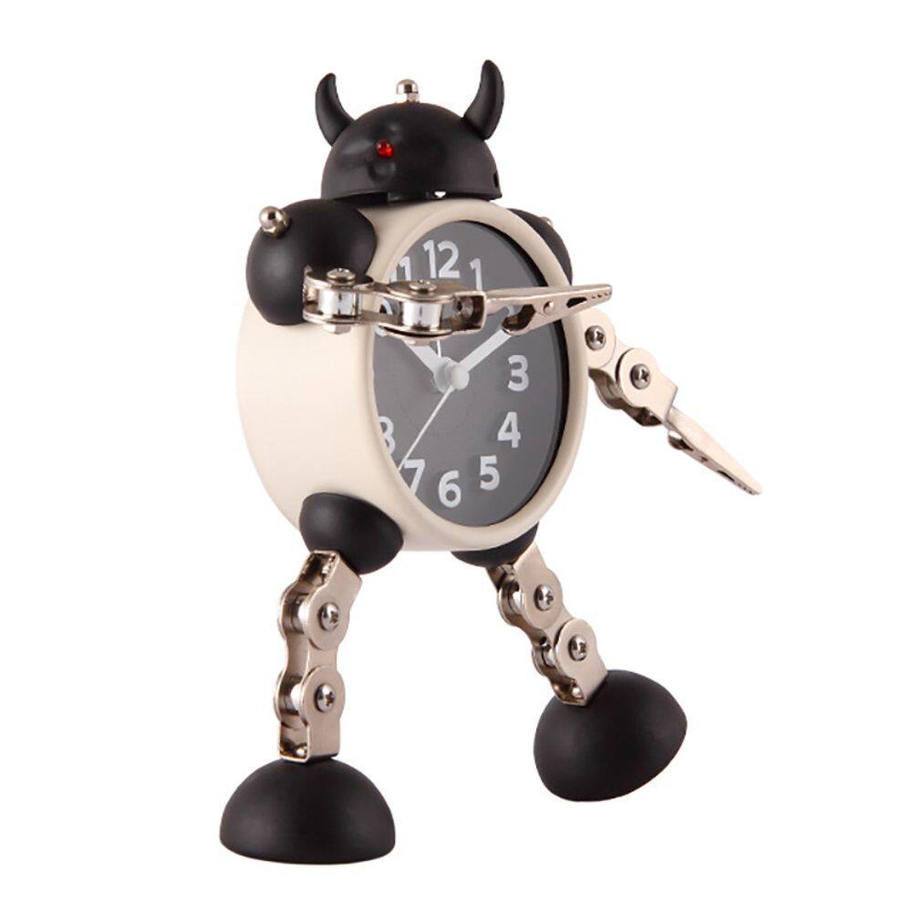 Design de transformação de robô de despertador silencioso para crianças