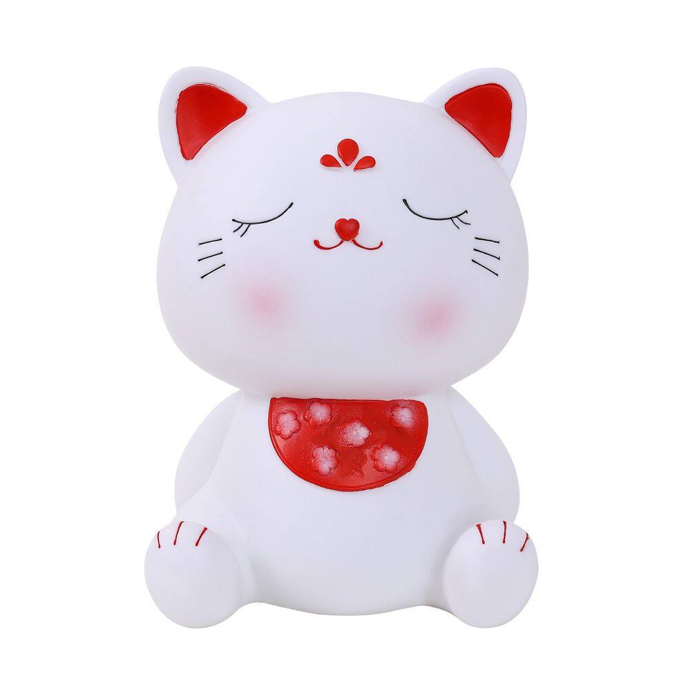 Coin Bank Cartoon Cat PVC de grande capacidade para crianças e adultos