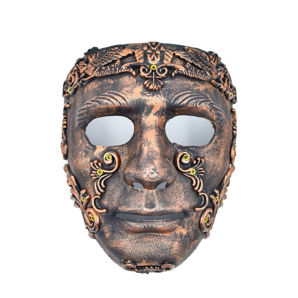 Máscara Vintage Roman Gladiator Resina Facial 18x20cm