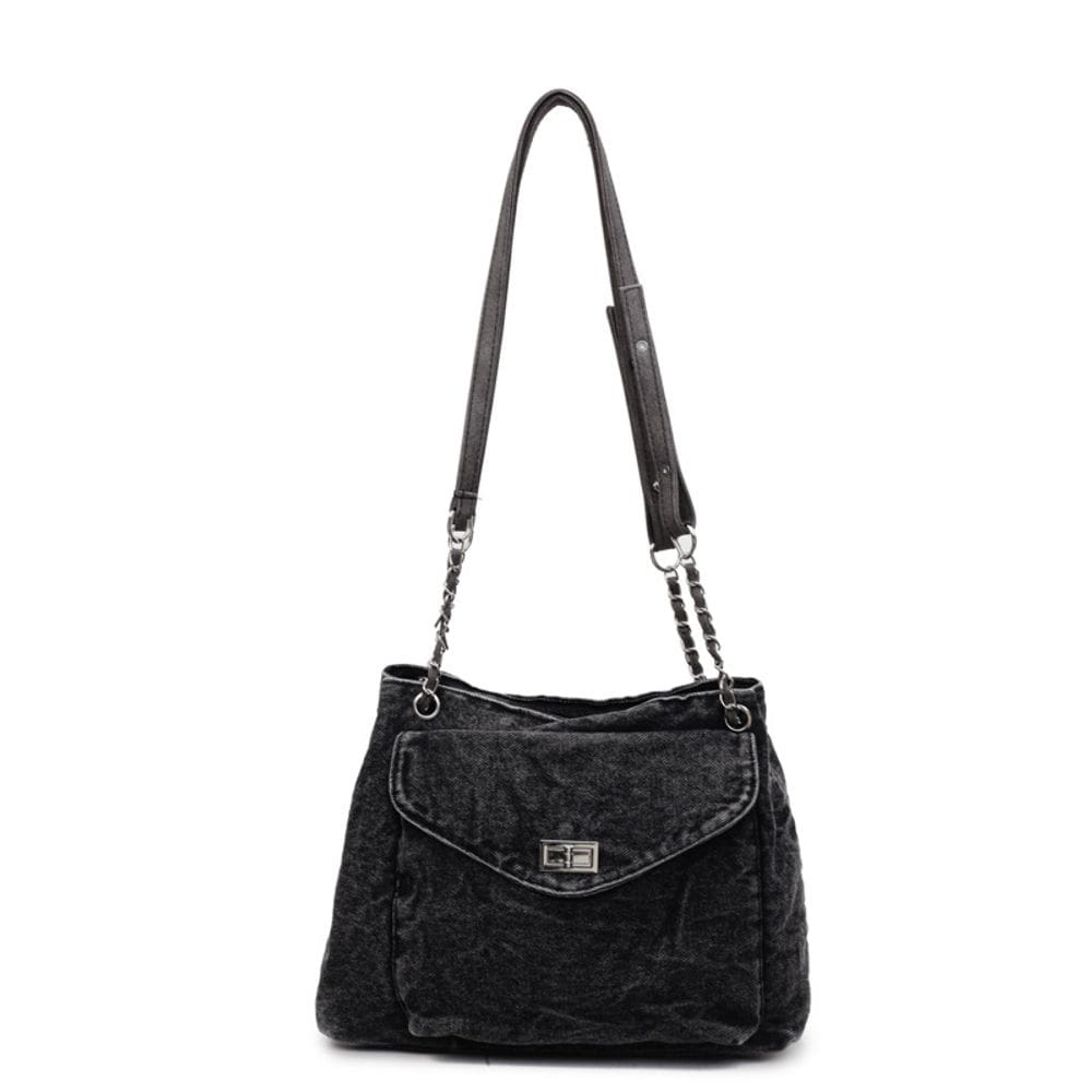 Bolsa Messenger, bolsa tiracolo jeans de grande capacidade