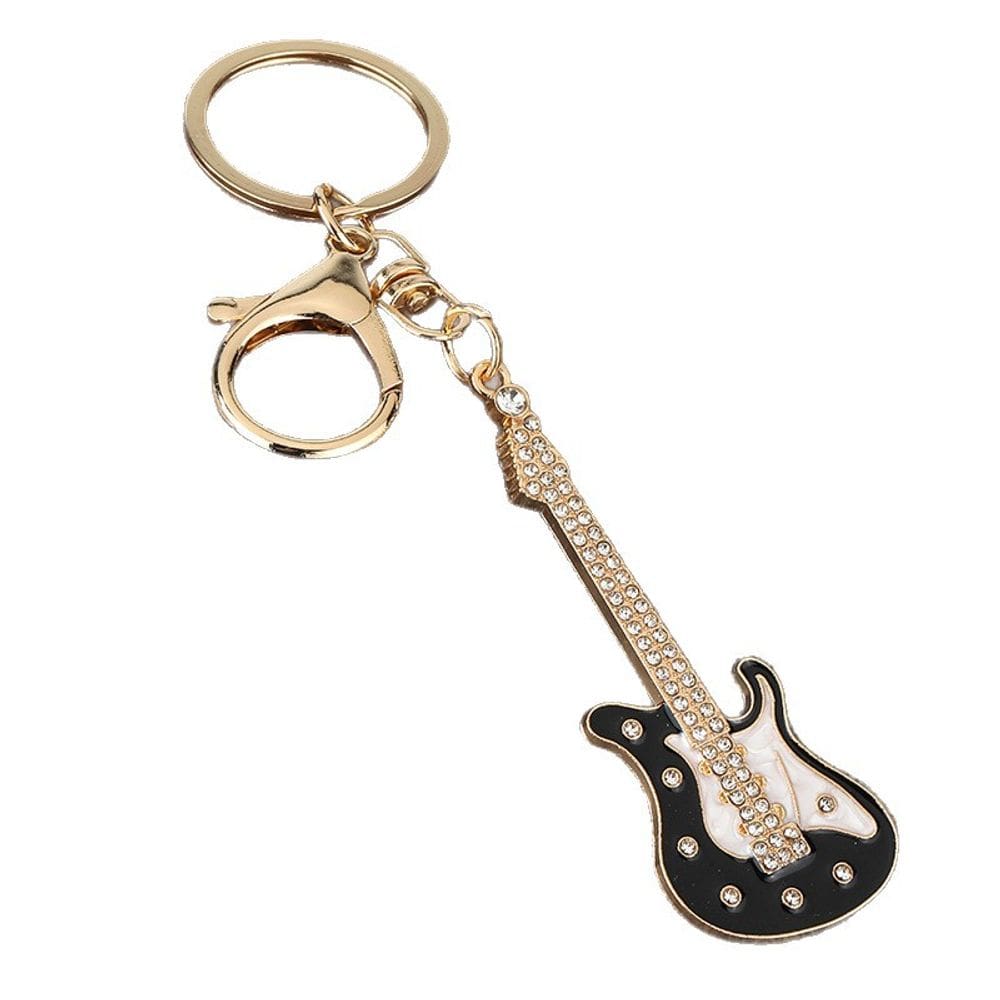 Chaveiro Mini Guitarra Elétrica em Liga de Zinco 2,7x7,2 cm