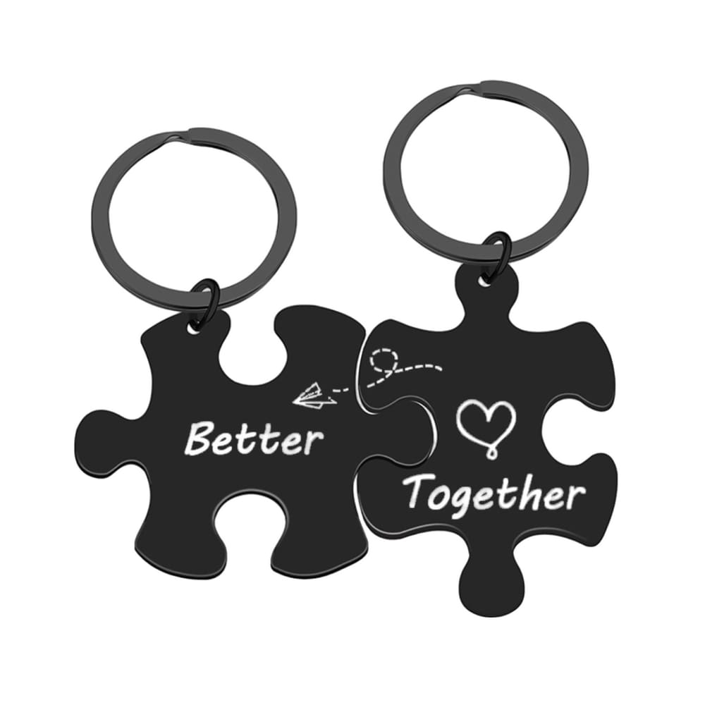 Peça de quebra-cabeça Better Together em aço inoxidável