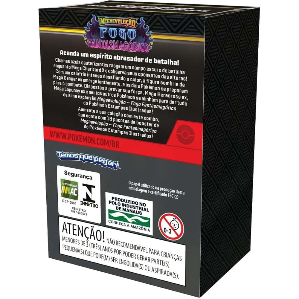 Mini Display Pokémon Tcg Me02 Fogo | Extra