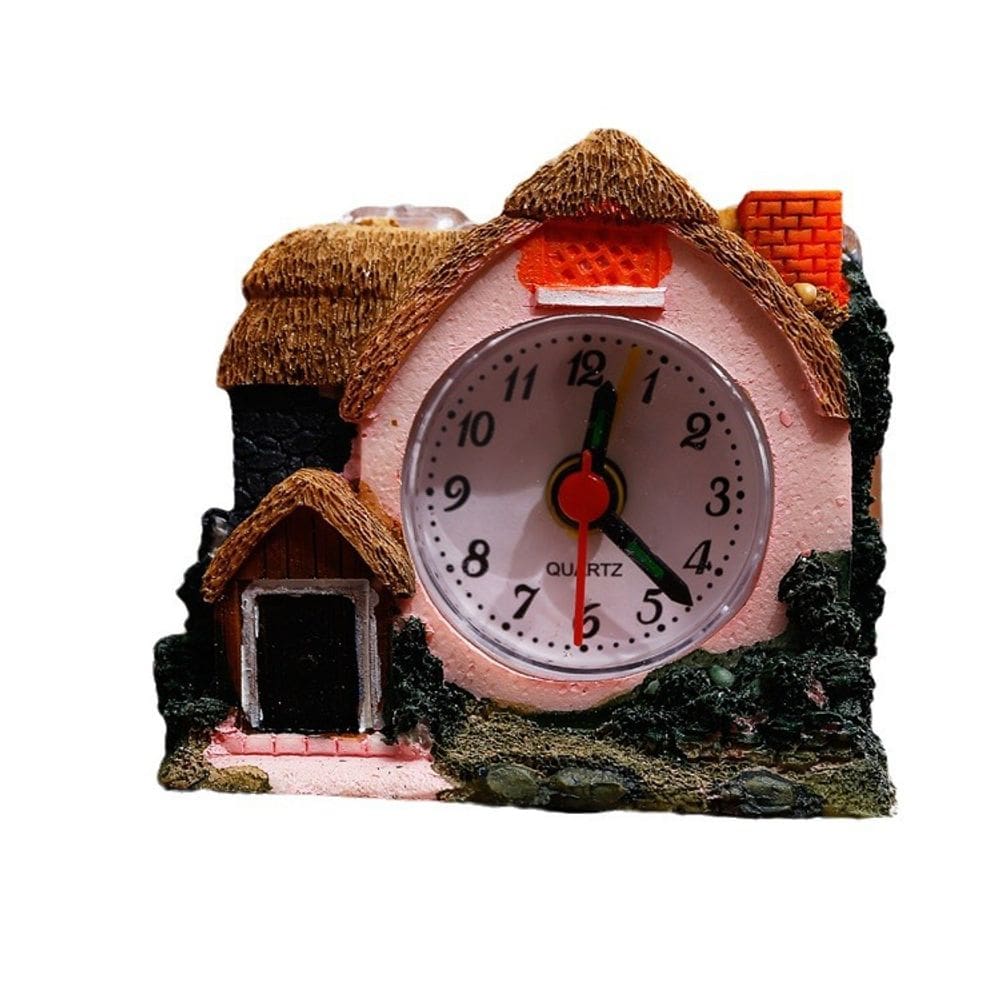 Despertador Mini Castle Vintage House Resin Plastic 120g