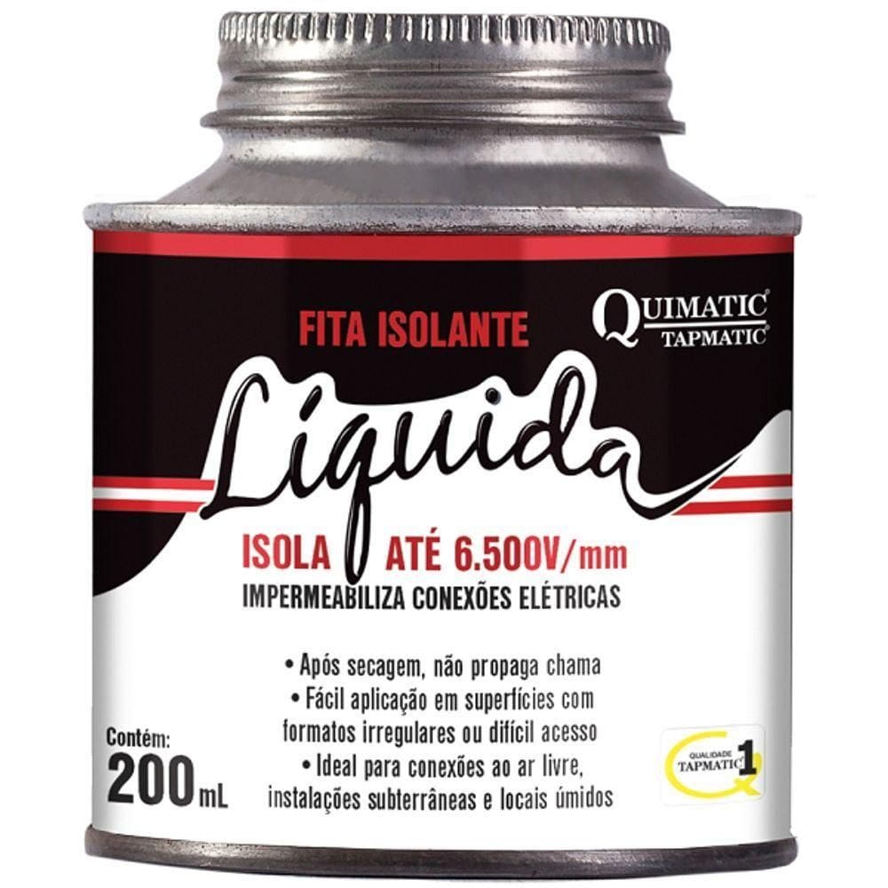 Fita Isolante Líquida Preta 200ml Quimatic bd1