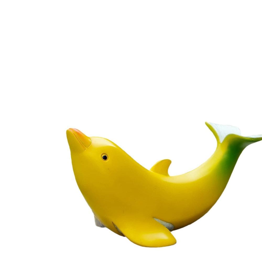 Estátua de decoração de jardim Banana Dolphin Resin 226g