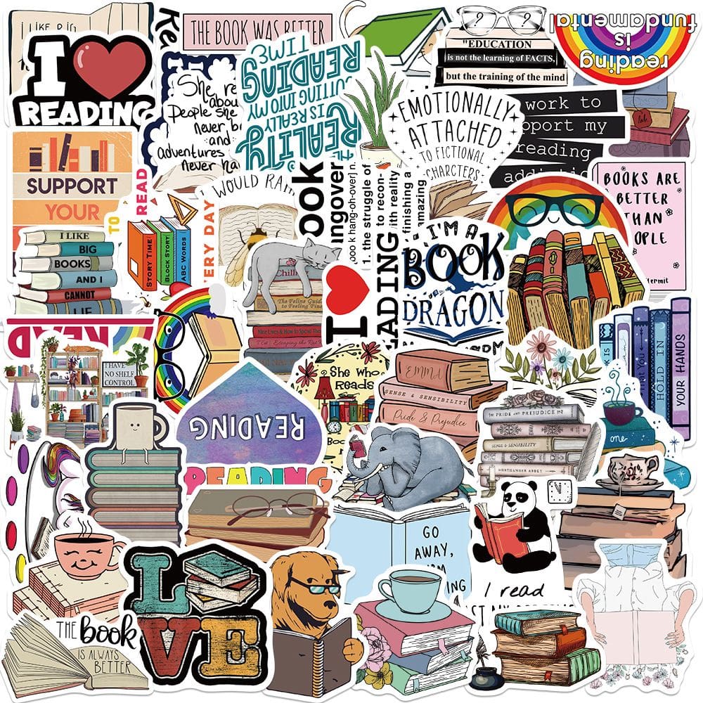 Pacote de adesivos Smut Bookish, 50 unidades de vinil Funny Reading