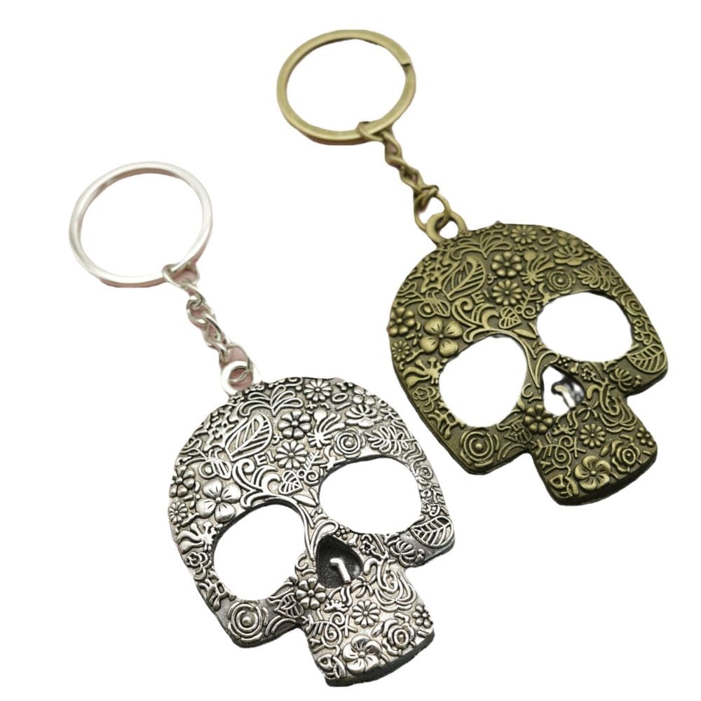 Chaveiro Skull Vintage Metal em estilo gótico 46g