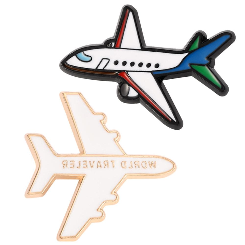 Conjunto de pinos de broche Airplane Creative Alloy Aircraft Lapel Pin