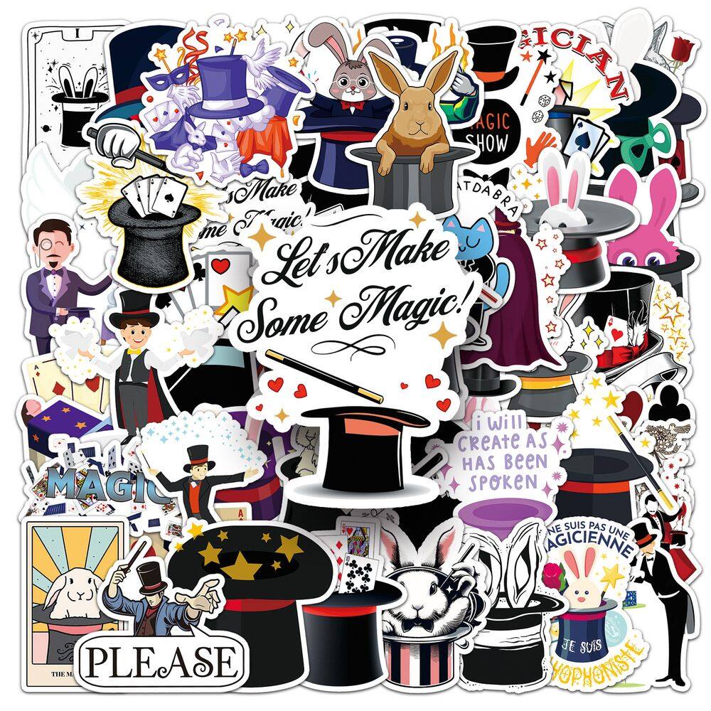 Adesivos Magician Creative Cartoon Magic Show x53