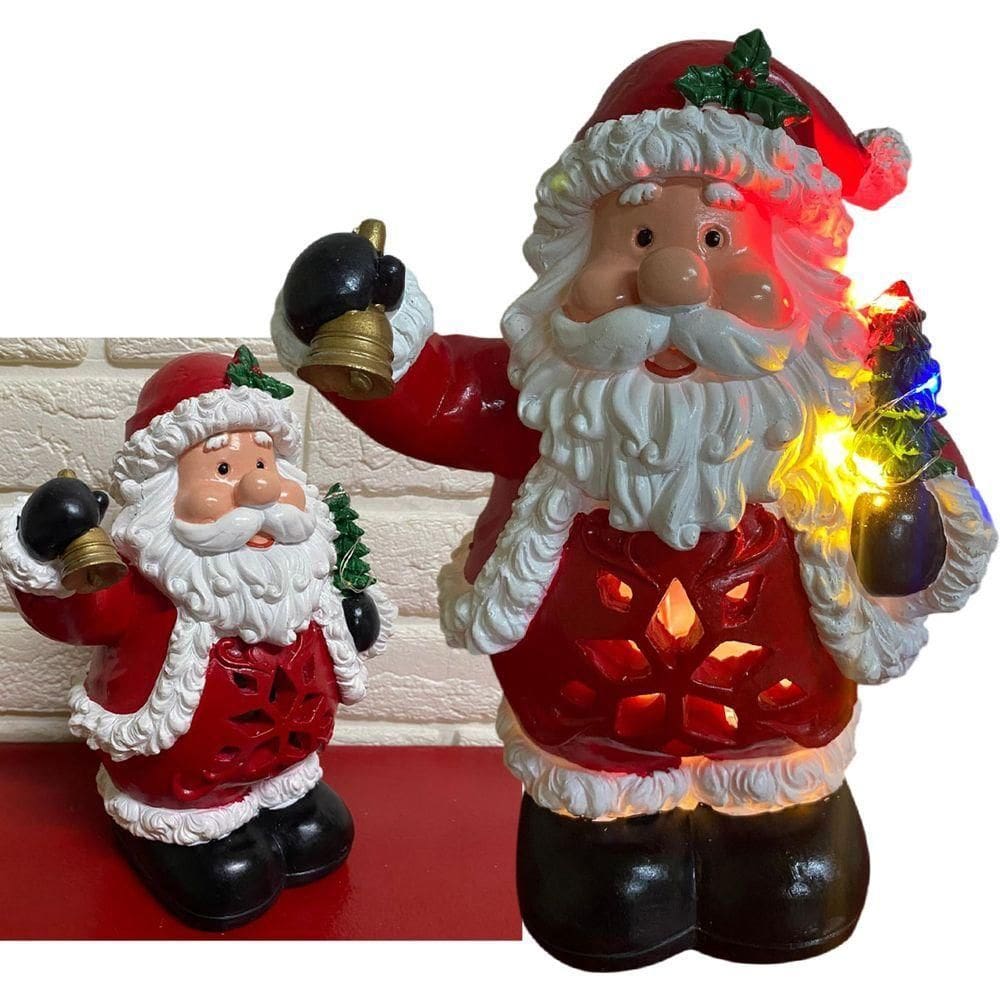 Papai Noel Arvore Natal Musica Natalina Led Decoraçao Loja Casa Vitrine Mesa Estante Recepçao Enfeite Fim De Ano Festa