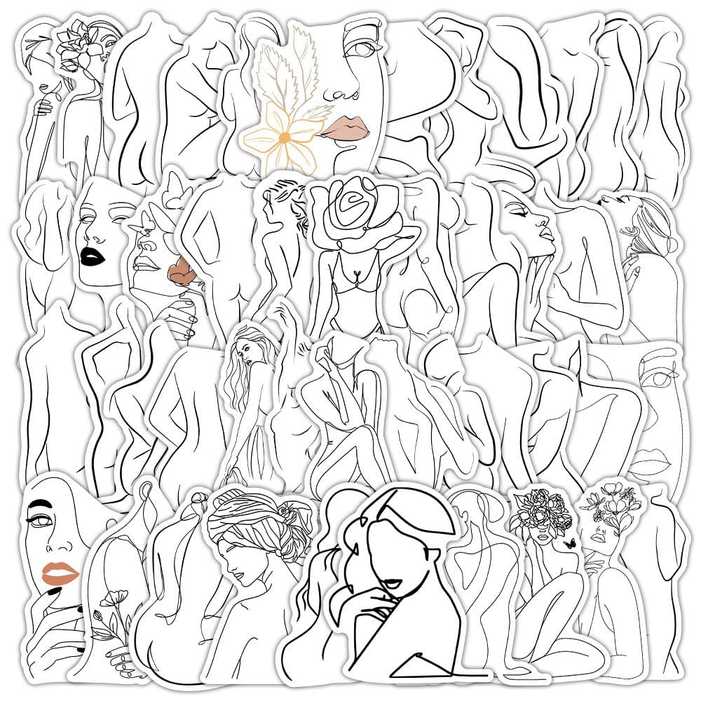 Adesivos Gothic Insect & Skull, 50 unidades de vinil impermeável