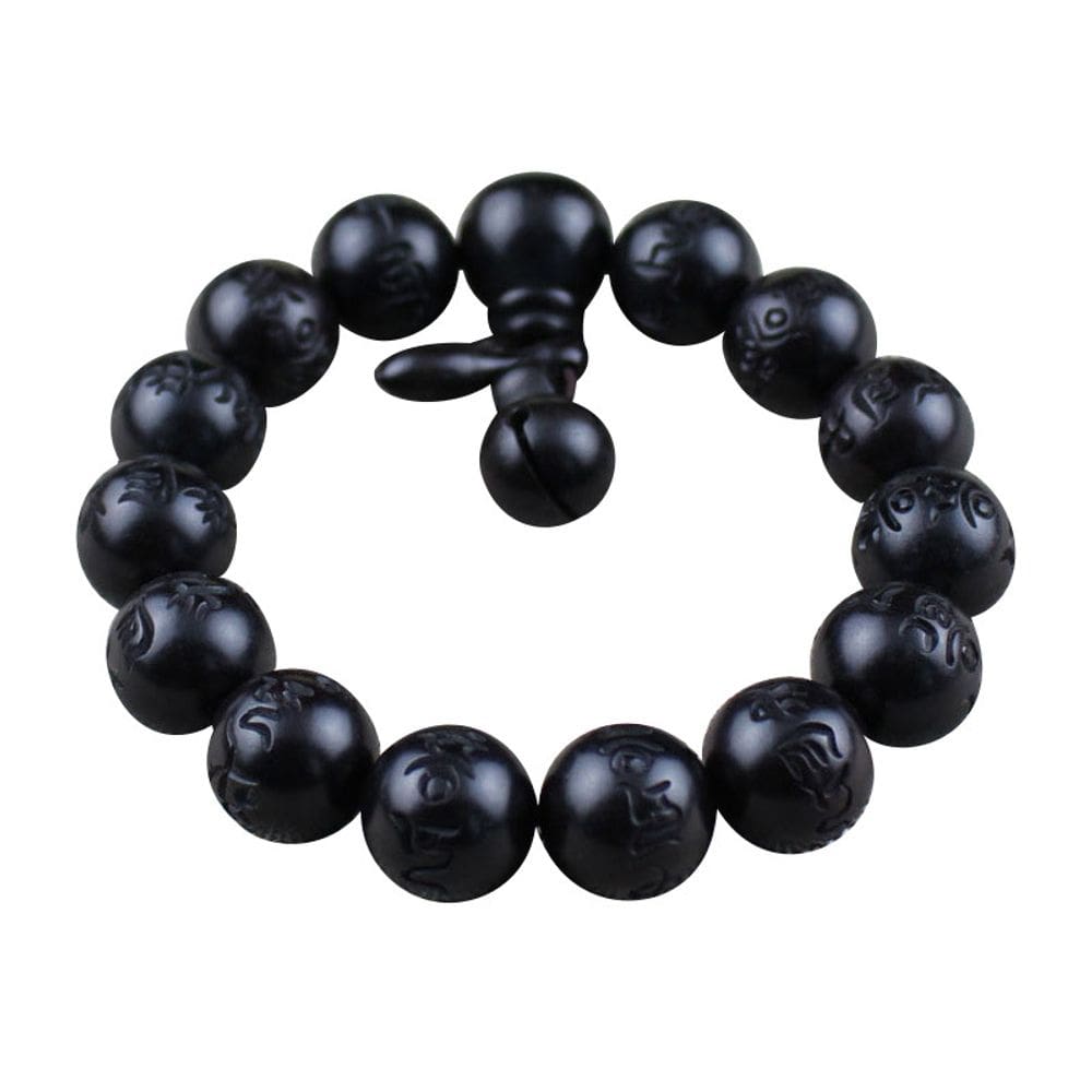 Pulseira de madeira feita à mão para homens e mulheres, 15 mm de diâmetro