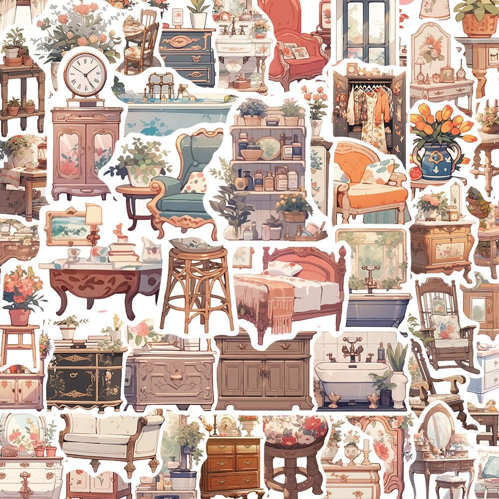 Adesivos Chef e Cooking Doodle, 50 unidades, impermeáveis e duráveis