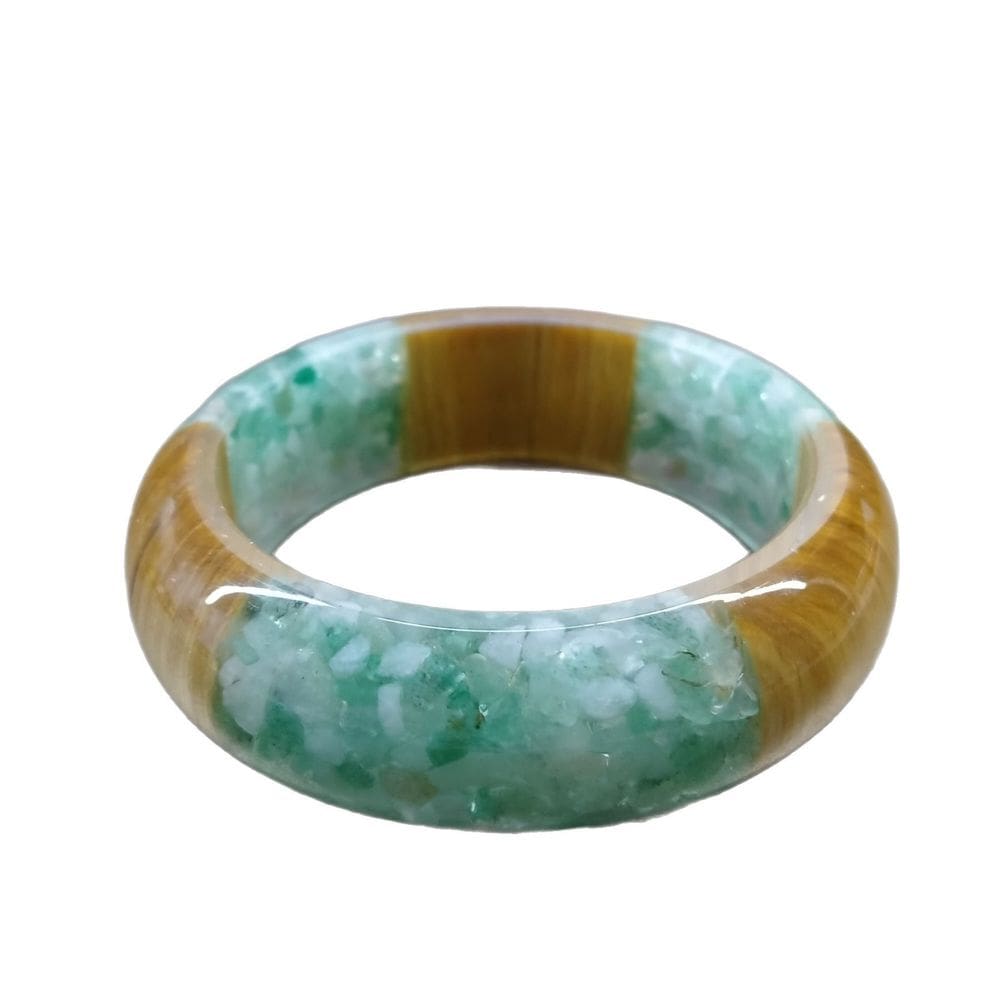 Pulseira de madeira de aventurina natural para mulheres