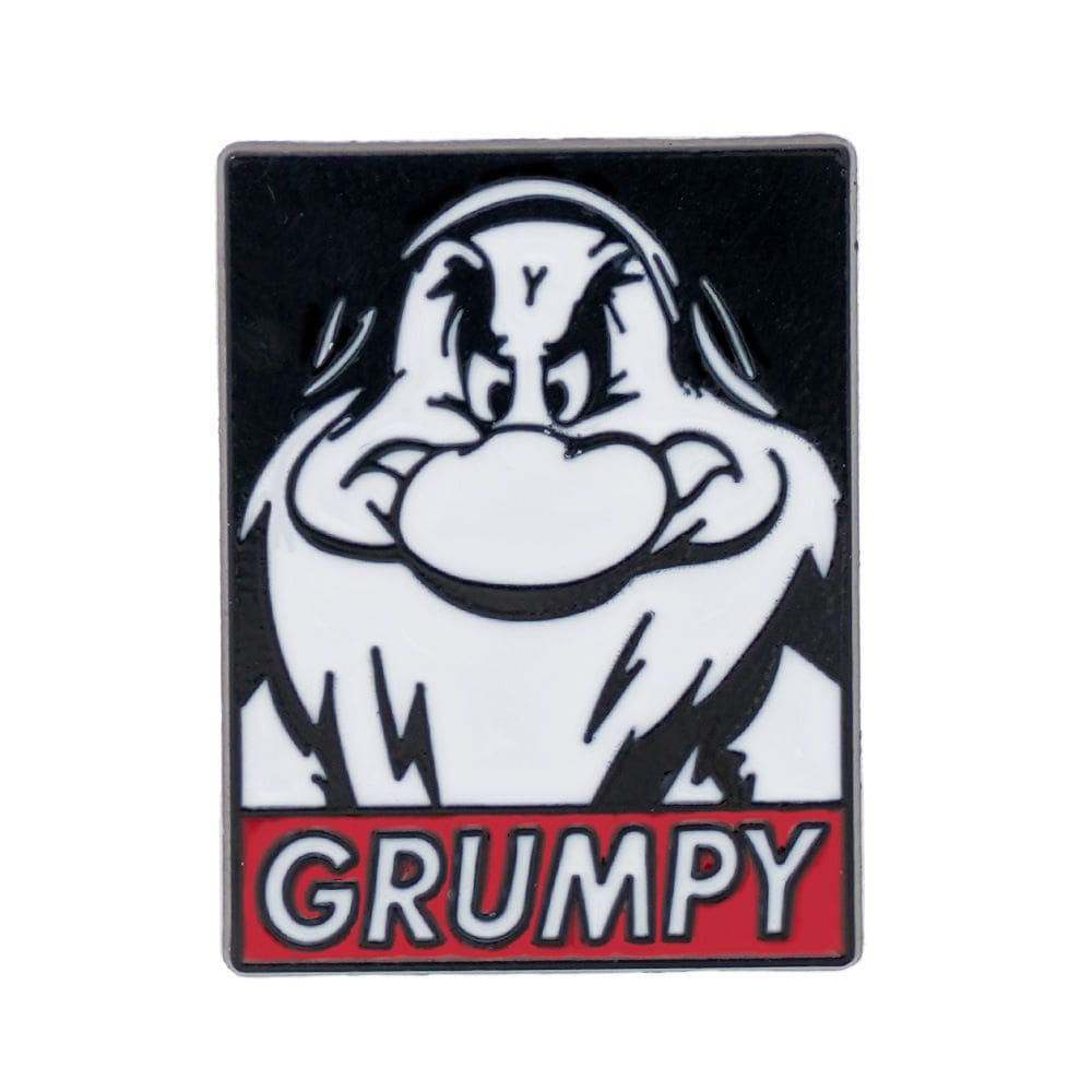 Brooch Pin Grumpy Character, estilo retrô, estilo cartoon, liga