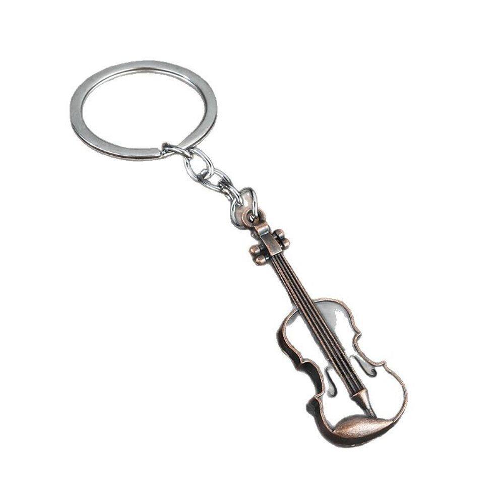 Chaveiro: guitarra vintage, violino, metal, liga de zinco 11,9 g