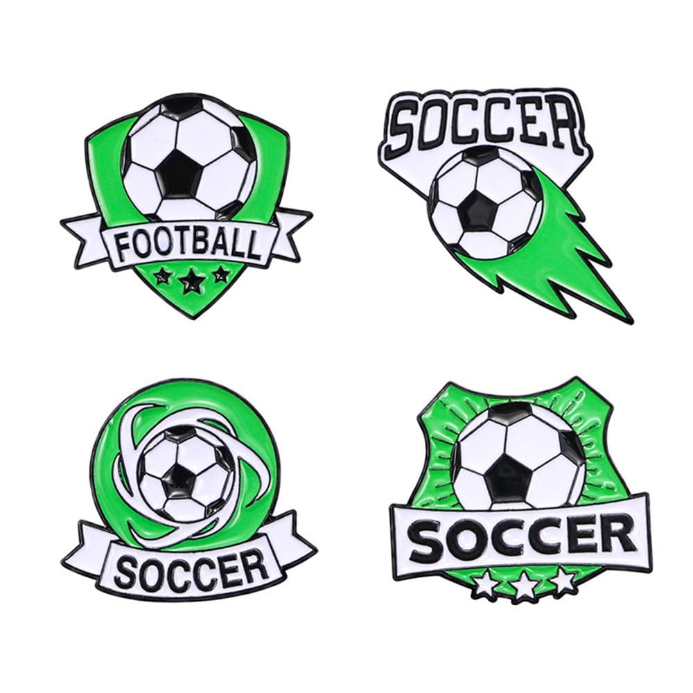 Conjunto de alfinetes de broche, liga de futebol, liga de futebol, esmalte, pino de lapela, Bad