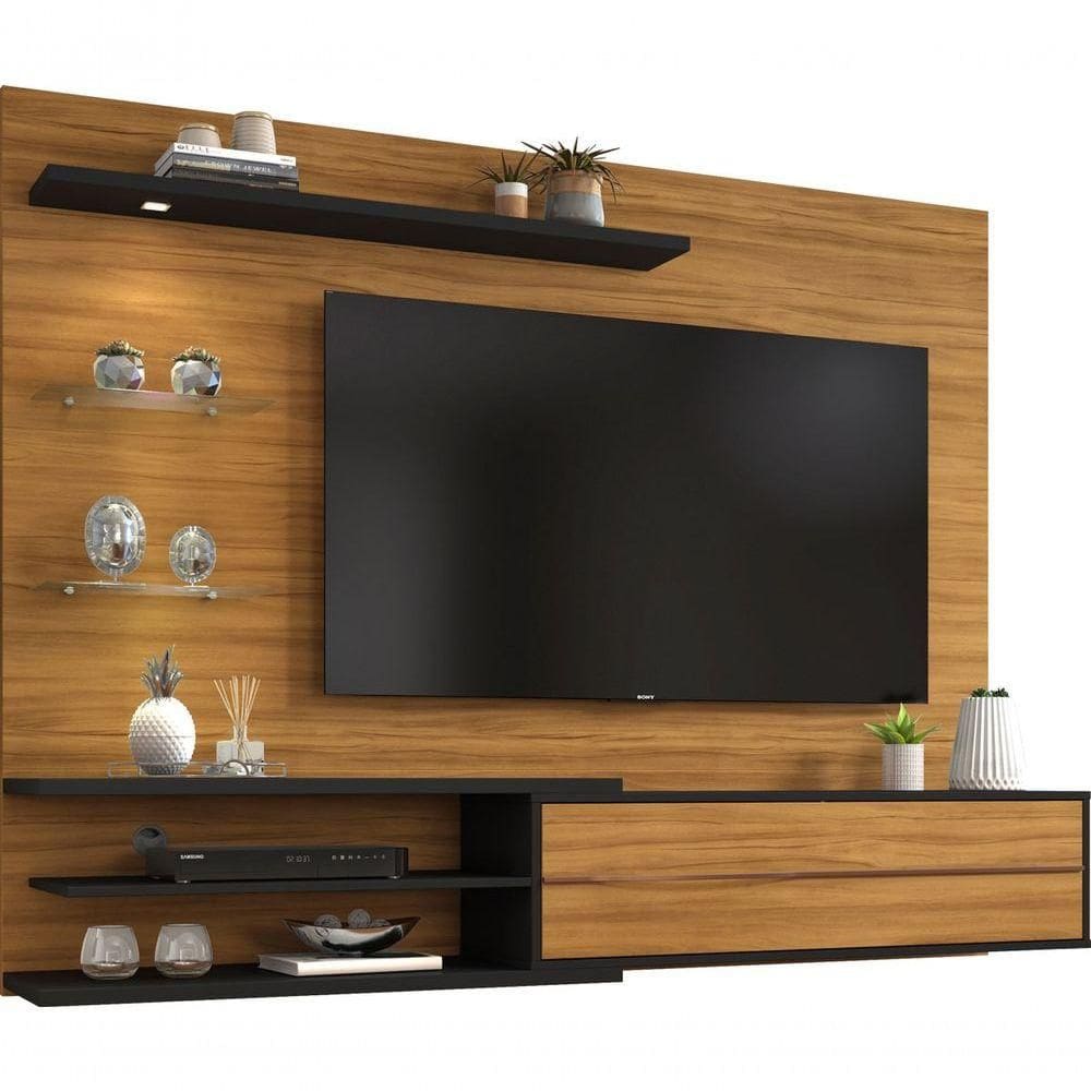 Painel Para Tv Nt 1115 Freijó Com Preto - Notável