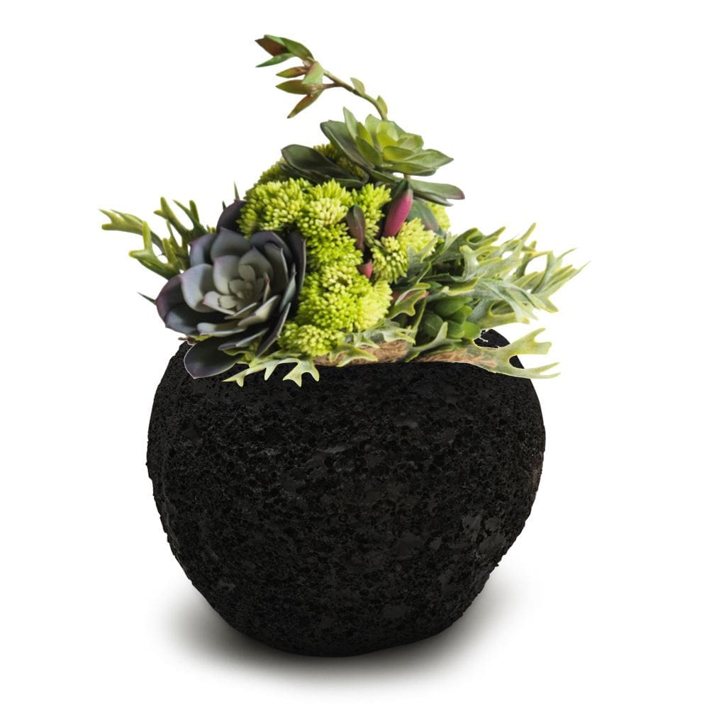 Design de casa de vila em miniatura de resina criativa em vaso de flores