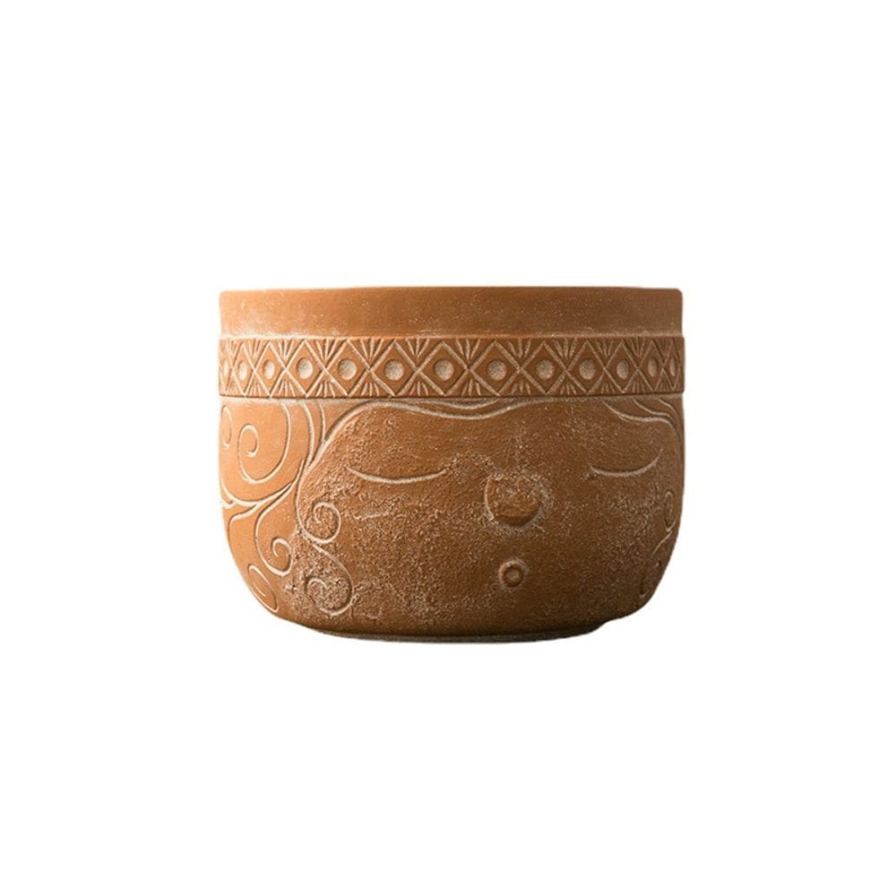 Vaso de flores, cimento, estilo africano, vaso de plantas com rosto tribal de 2 kg