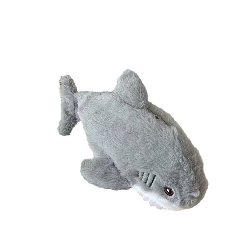 Estojo para lápis Shark Plush de grande capacidade para animais de desenho animado