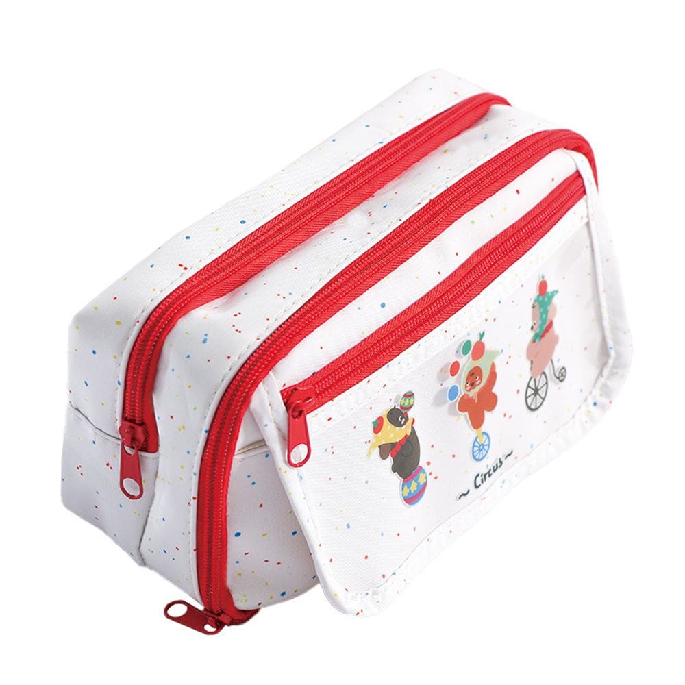 Estojo de lápis Colorful Panda Design, estação multicompartimento