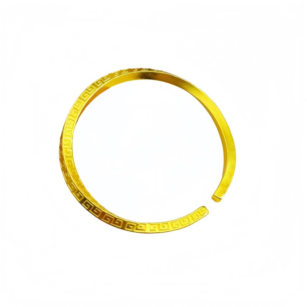 Pulseira Gold Placer Open Cuff Mobius-In para mulheres 24g