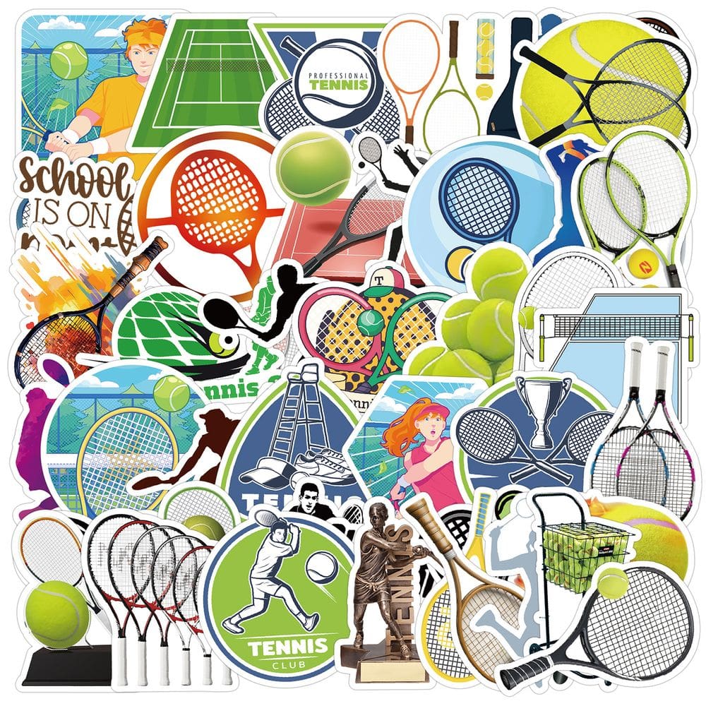 Conjunto de adesivos de tênis, 50 unidades à prova d`água para garrafas de água