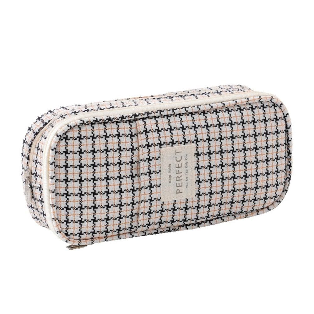 Estojo de lápis moderno de duas camadas de grande capacidade para meninas