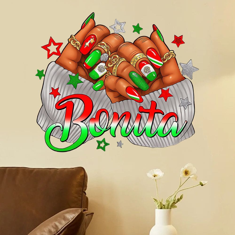 Adesivo de parede Nail Art 3D Bonita Nails Design Glamorous