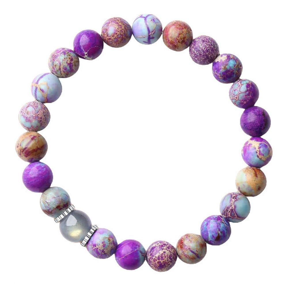 Pulseira Purple Emperor Jasper para homens e mulheres