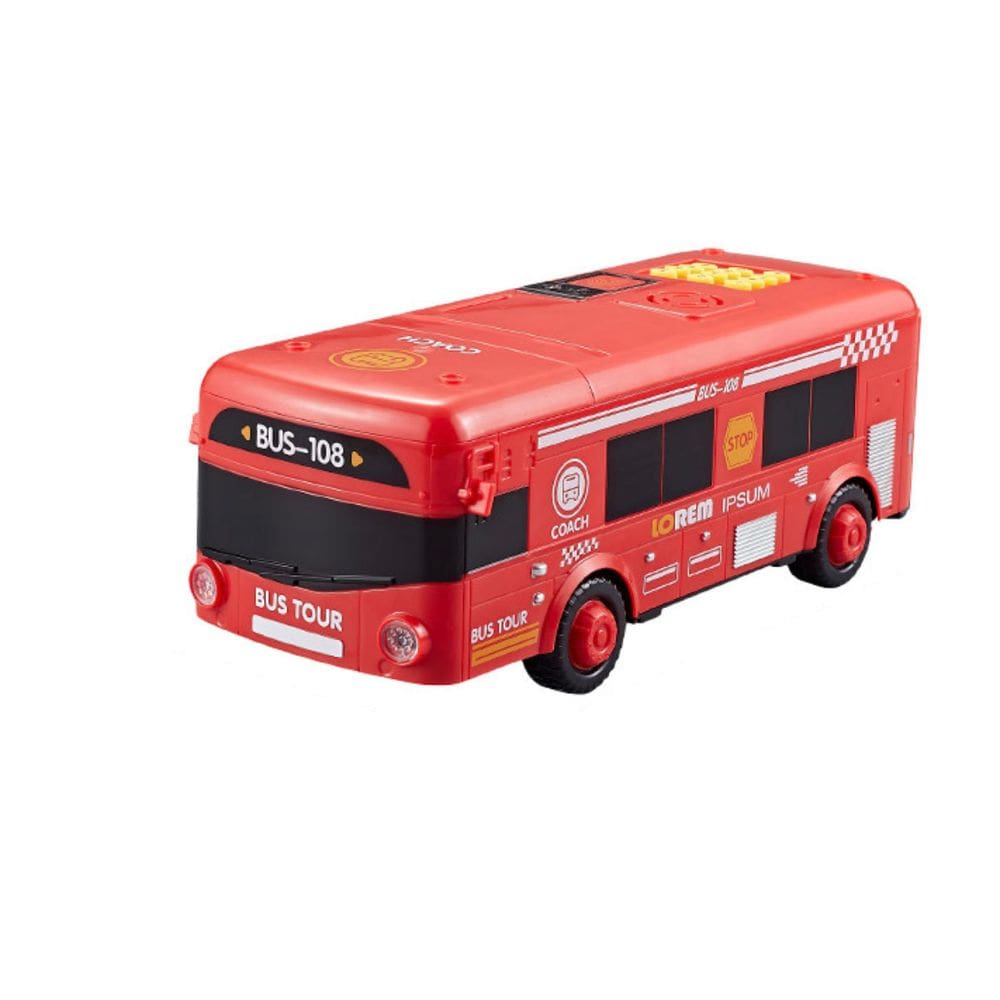 Ônibus Coin Bank de dois andares em PVC para crianças com sensor de impressão digital